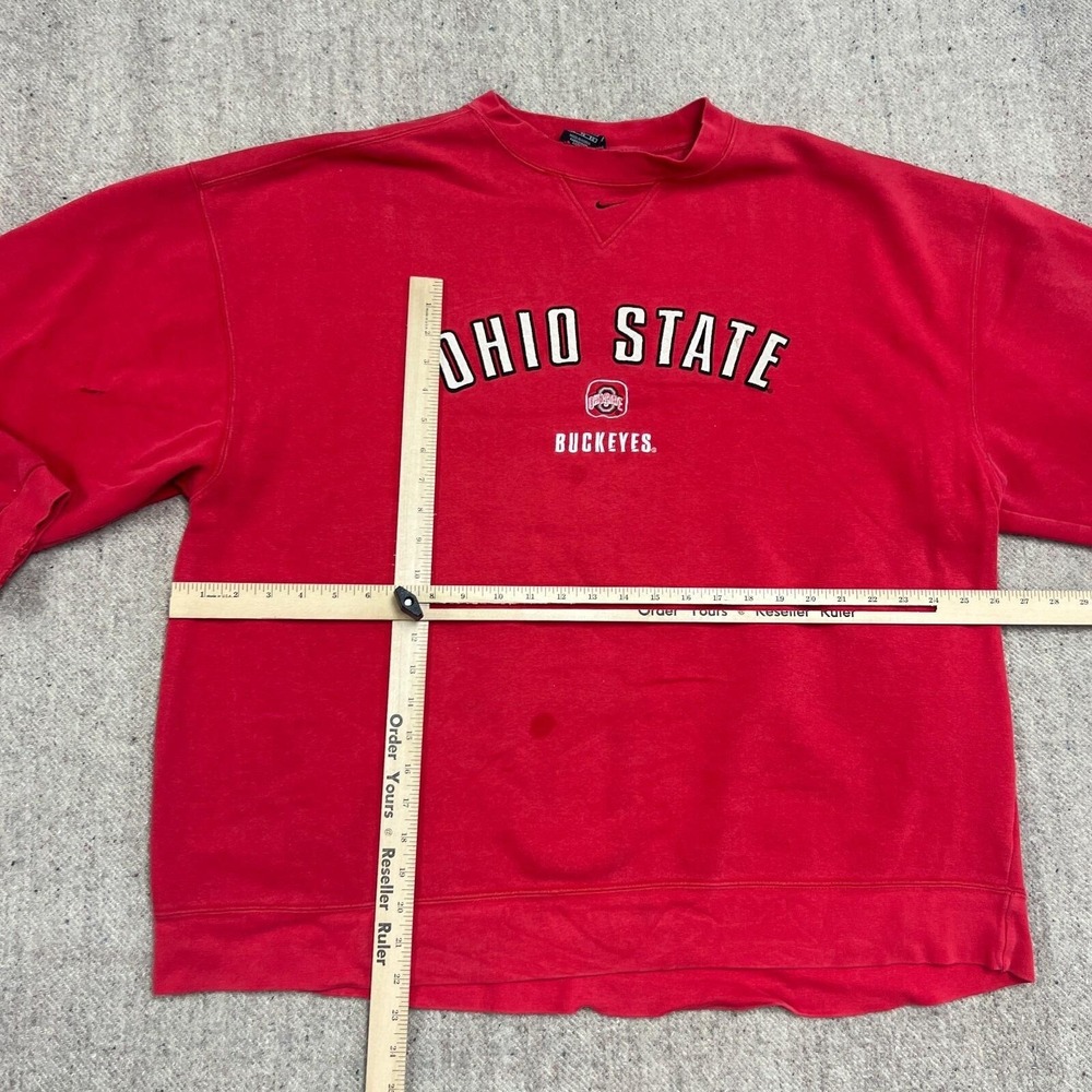 Vintage‎ Nike Ohio State Buckeyes Sweatshirt Mens XL Red 1990s - Picture 8 of 10